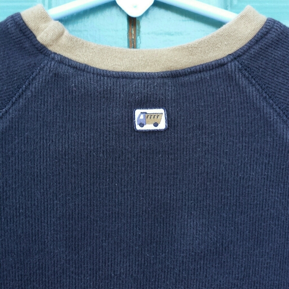 KRU 2-Pc. Set Tan Corduroy Overalls & Navy Shirt - Picture 6 of 16